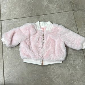 4/$20 Cat and Jack fur jacket Sz 3-6m
